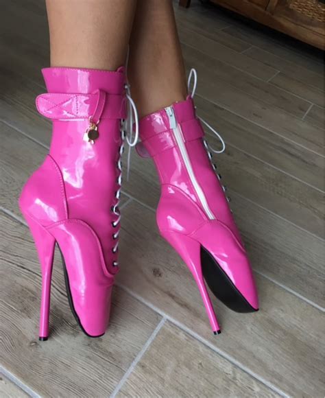 extreme 7 high heel ballet boots stiletto patent ankle lockable padlock uk3 12 ebay