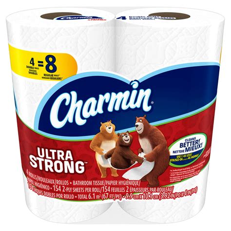 Charmin Ultra Strong Toilet Paper 4 Double Rolls