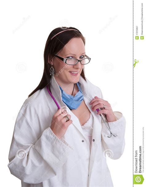 sexy arts of verpleegster op wit stock afbeelding image of achtergrond geïsoleerd 17015957