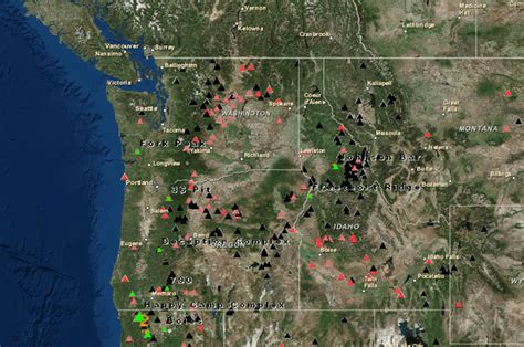 Map Of Current Fires In Oregon Crabtree Valley Mall Map