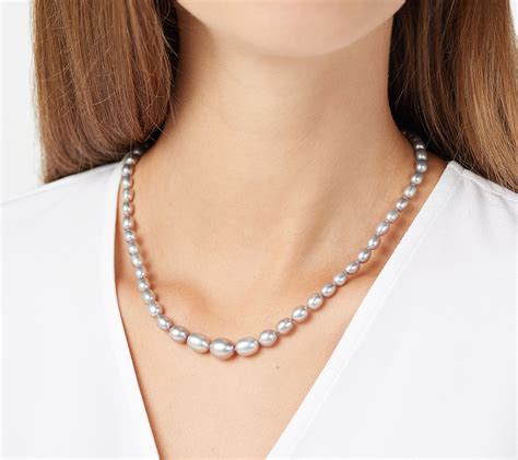 Honora Sterling Silver Metallic Gray Pearl 18 Necklace