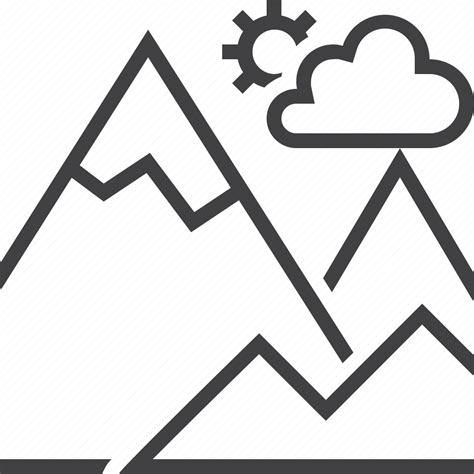 Landscape Mountains Terrain Icon Download On Iconfinder