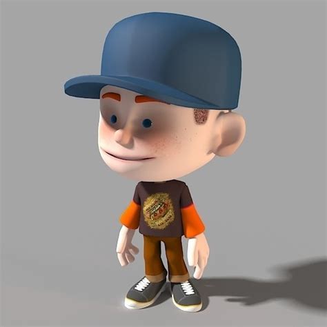 Cartoon Character Casual Boy 3d Model Animated Rigged Cgtrader