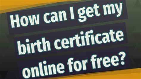 We did not find results for: How can I get my birth certificate online for free? - YouTube
