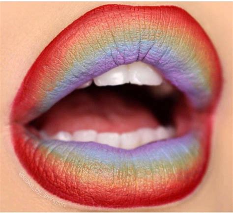 Rainbow Lips Sugarpill Rainbow Makeup Rainbow Eye Makeup Pride Makeup