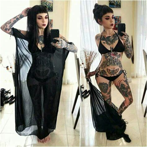On Or Off Hot Goth Girls Gothic Girls Sexy Girls Sexy Women Tattoed Women Tattoed Girls