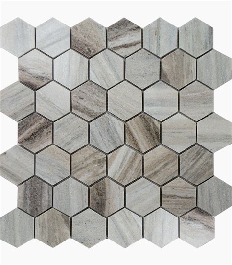 2″ Skyline Polished Hexagon Marble Mosaic Stone Mart