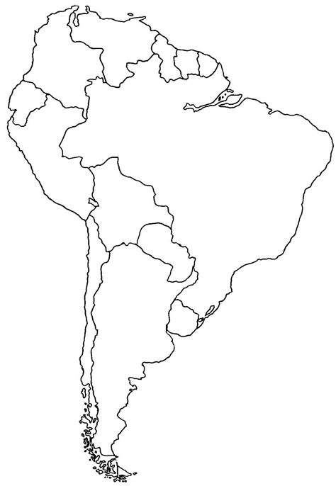 America Latina Mapa Sin Nombres Justinhubbard Me And Mapa De America