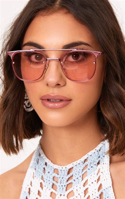 torie pink tinted lens glasses accessories prettylittlething