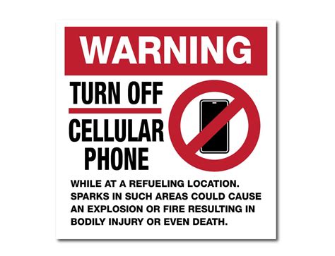 Cell Phone Warning Sign Systech Displays