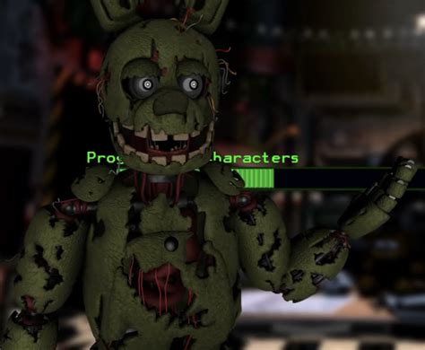 The suit is a drab olive color, with darker colors on his stomach and the insides of his ears. Springtrap | EthGoesBOOM YT Wiki | Fandom