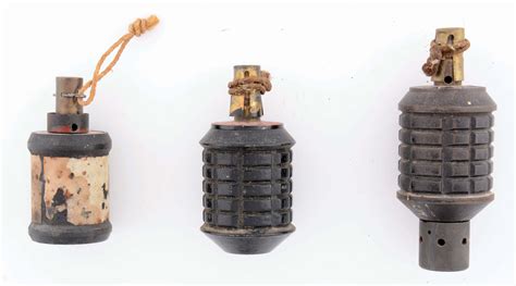Lot Detail Lot Of 3 Highly Desirable Japanese Hand Grenades