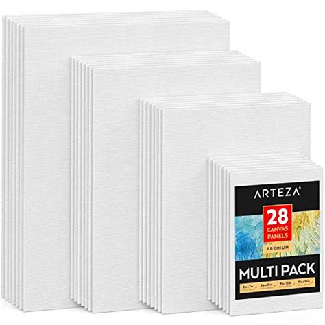Arteza Canvas Boards For Painting Multipack Of 28 5x7 8x10 9x12