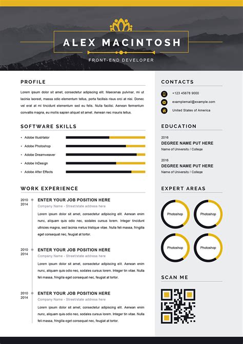 Download this free resume template. Modèle CV Moderne Exemplaire - Modern Downloadable CV MS Word