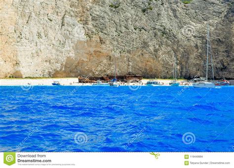 Shipwreck Beach Zakynthos Island Greece Stock Photo