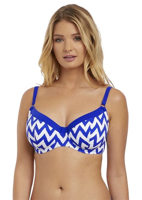 Freya Womens Making Waves Underwire Sweetheart Padded Bikini Top D Cobalt Walmart Com