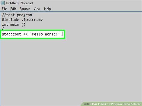 How To Make A Program Using Notepad 9 Steps With Pictures