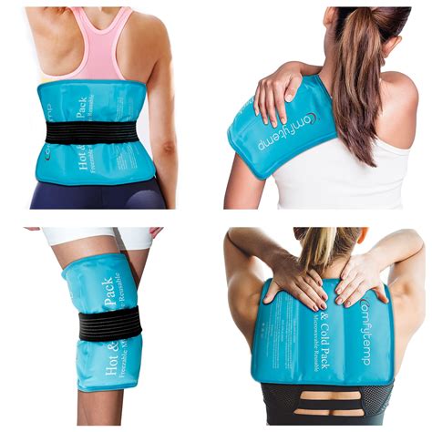 Buy Comfytemp Large Gel Ice Pack For Injuries 10 5 X14 5 Reusable Cold Pack With Strap For