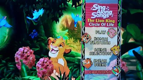 Disney Sing Along Song The Lion King Circle Of Life Vhs Cartoon Music