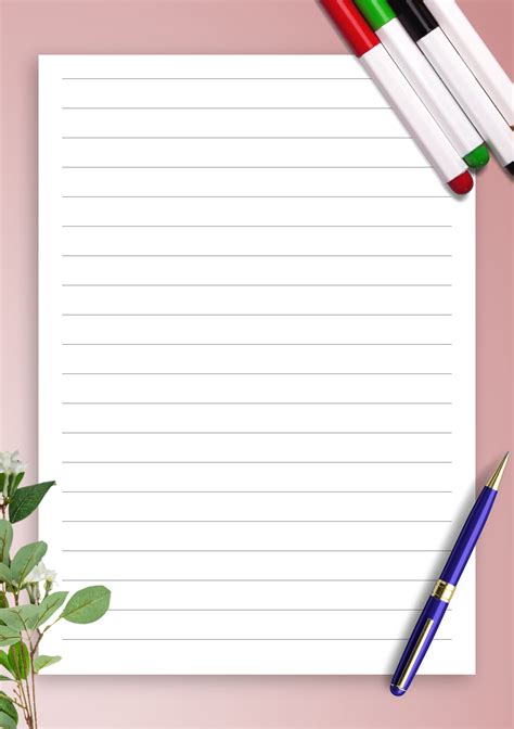 Download Printable Lined Paper Template 10mm Pdf