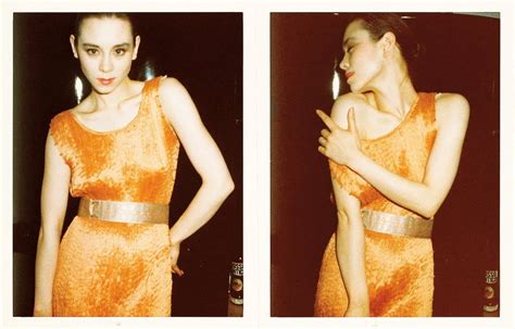 tina chow in a vintage fortuny gown photographed by antonio lopez