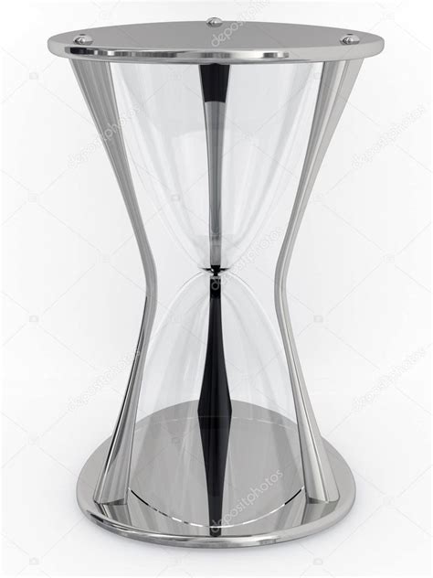 Empty Metalic Hourglass Isolated On White Background — Stock Photo