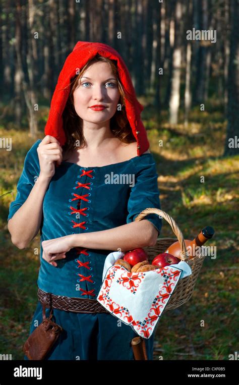 Red Riding Hood Standing Stock Photo Alamy