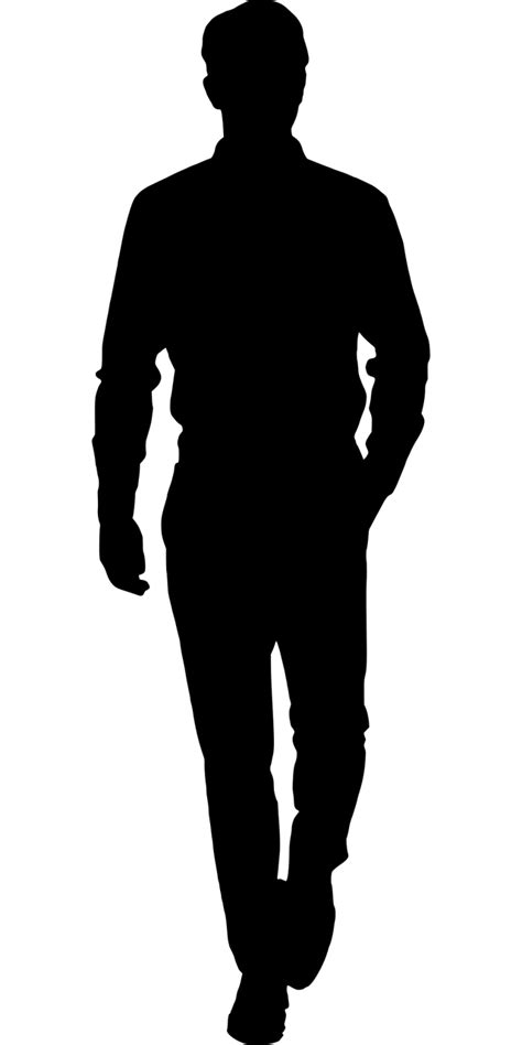 Man Walking Silhouette Vector At Collection Of Man