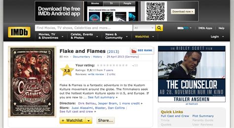 Internet Movie Database Archives Flake And Flames