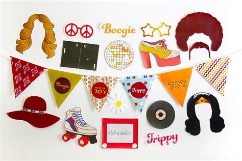 70s Party Decorations 70s Photo Booth Props 70s Banner