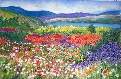 FIELD OF FLOWERS by cathy Gemkow | ArtWanted.com