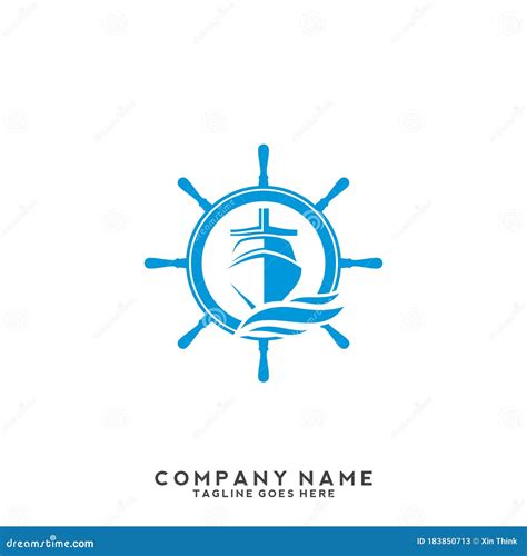 Boat Logo Brand Identity For Boating Business Stock Vector
