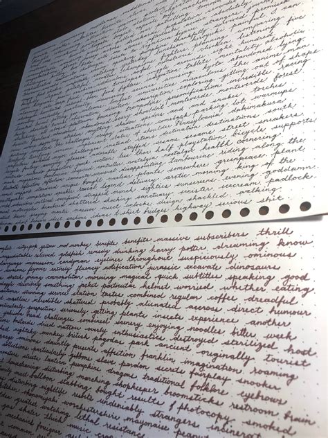 Todays Practice Session 4 Full Page Of Writing Random Words Handwriting