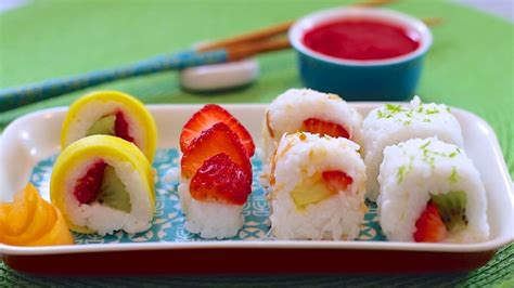 Fresh Fruit Sushi Dessert Gemmas Bigger Bolder Baking