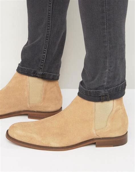 A classic design with an alternative twist. ALDO Vianello Suede Chelsea Boots in Beige (Natural) for ...