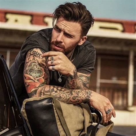 Pin By Kairos On Rpg Male Faceclaims Bearded Tattooed Men Hipster