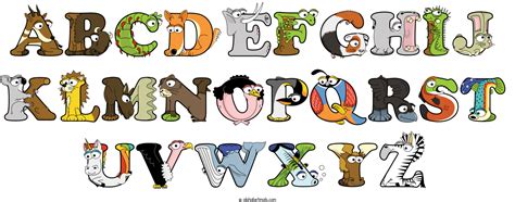 Cute Animal Clipart Animal Alphabet Letters