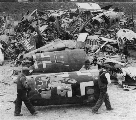 Clearing Up After War Rare Photographs Show Aircraft Salvage During