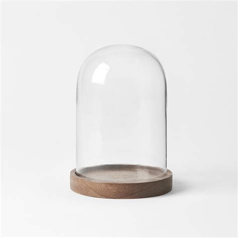 Wood Base Glass Dome Bed Bath N Table