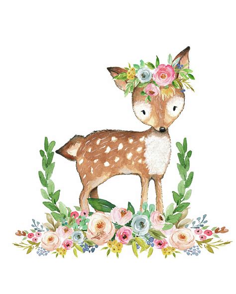 Forest Animals Baby Watercolor Clipart 67 Svg File For Cricut