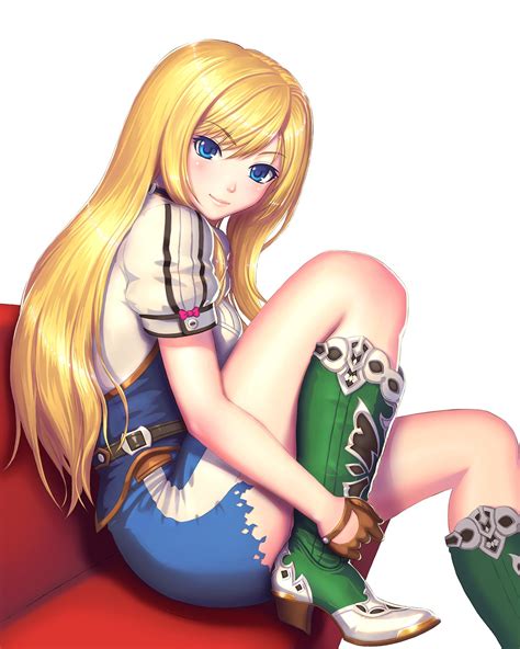 Long Hair Blonde Blue Eyes Legs Anime Anime Girls X