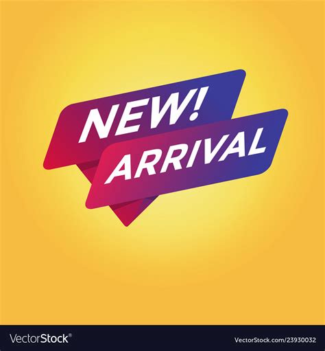 new arrival tag sign royalty free vector image