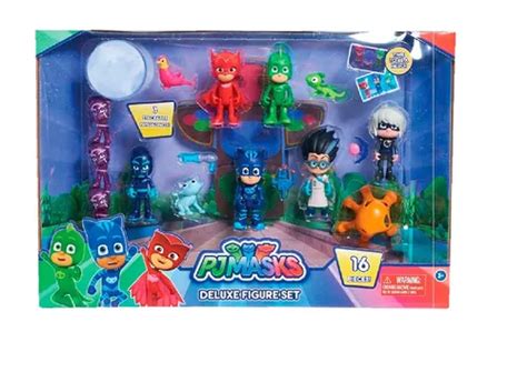 Pj Masks Heroes En Pijamas Set De 16 Personajes Cuotas Sin Interés