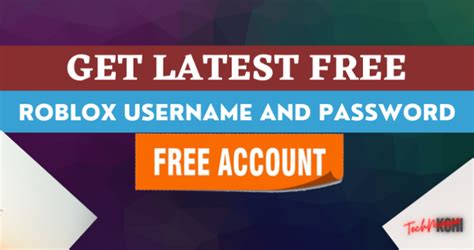 Roblox Username And Password Techmaina