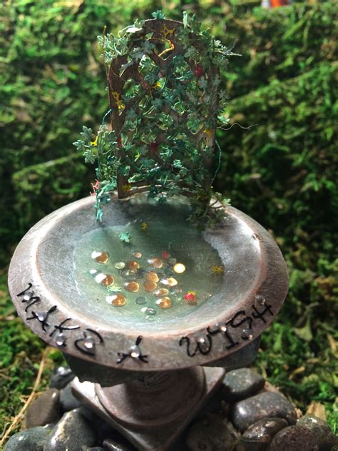 Make A Wish Fairy Fountain Mini Fairy Garden Fairy Furniture Fairy