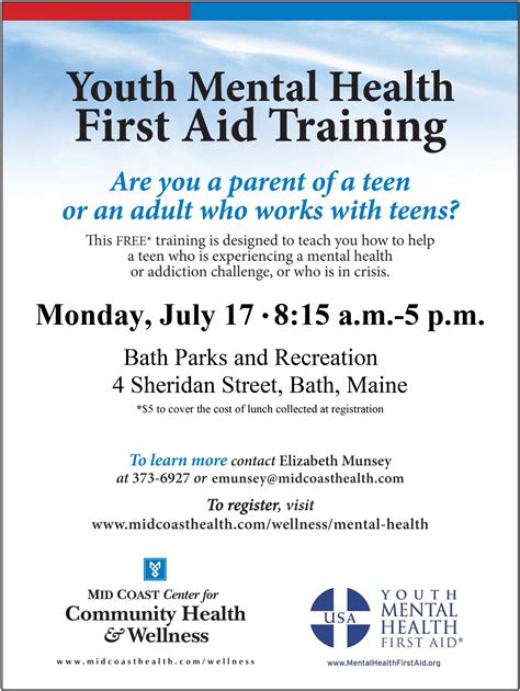 Youth Mental Health First Aid Midcoast Youth Center