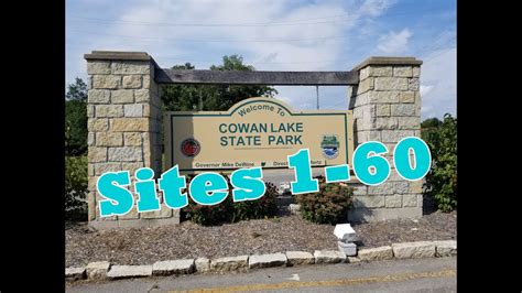 Cowan Lake State Park Campground Sites 1 60 Ohio Youtube