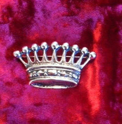 Sterling Silver Crown Pin Etsy