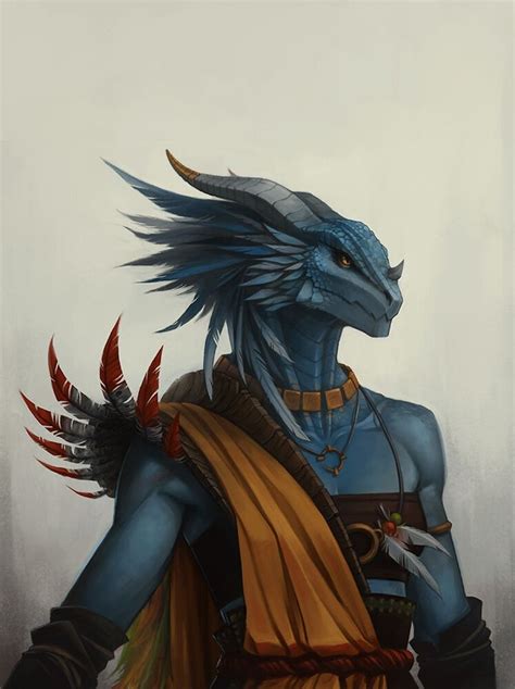 Commission Dragonborn Monk Emmy Wahlbäck Dungeons and dragons characters Fantasy character