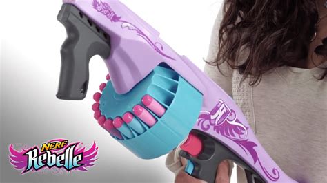 Nerf Rebelle Secrets And Spies Fearless Fire Blaster Product Demo Youtube